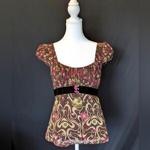 Vintage Nanette Lepore Top Silk ASO Gilmore Girls